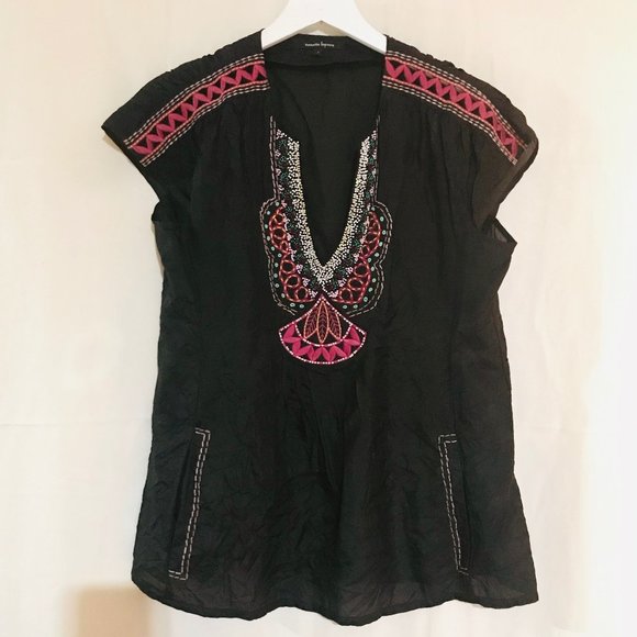 nanette lepore Silk Crinkle Chiffon top size 2 - Picture 1 of 7